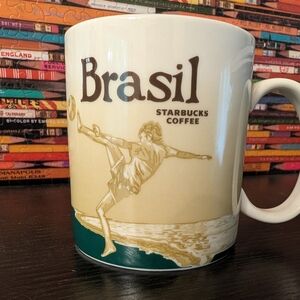 2012 Starbucks Brasil Green and White Coffee Mug